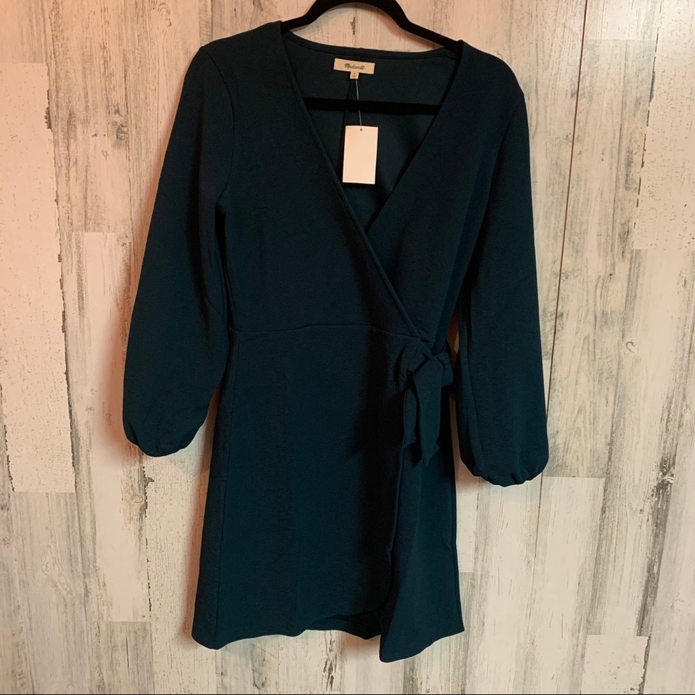 Long Sleeve Faux Wrap Dress Madewell - Picture 2 of 7